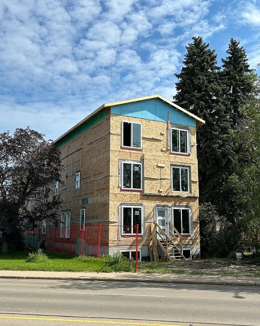 Multifamily building at sheathing stage